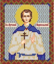 Набор для вышивания бисером ВБ-137 "Икона Св. Артемия Веркольского" Набор для вышивания бисером ВБ-137 "Икона Св. Артемия Веркольского"
