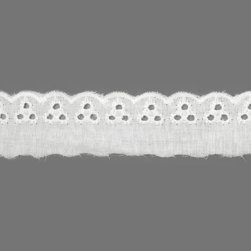 Прошва №98035 х/б ш.2,5 см белый  1/13,7 м Прошва №98035 х/б ш.2,5 см белый  1/13,7 м