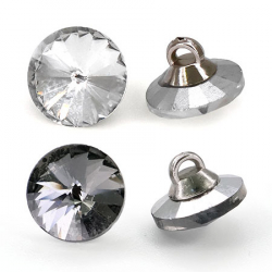 Пуговица-страз на ножке 12 мм, 1/50 шт