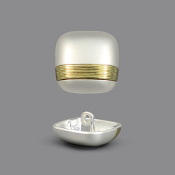 Пуговица №3587 (металл) 28L мат.серебро/золото 1/10 шт