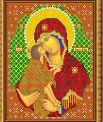 Рисунок на ткани для вышивания бисером 441М «Прсв.Богородица Донская»