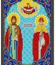 Рисунок на ткани для вышивания бисером Бис 452 «Св. Блгв. Петр и Феврония»