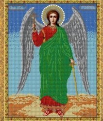 Рисунок на ткани для вышивания бисером Бис 306 "Святой Ангел Хранитель"